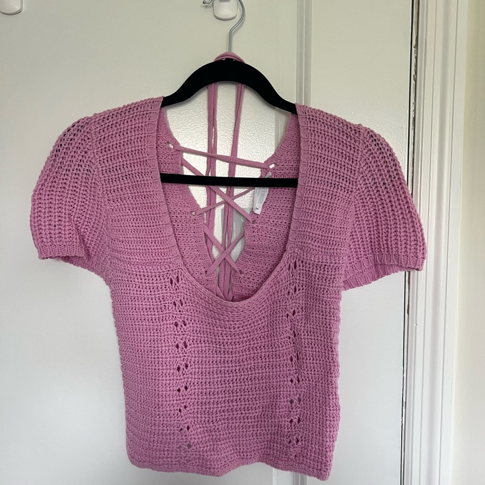 Double Zero Mauve Knit Women's Blouse